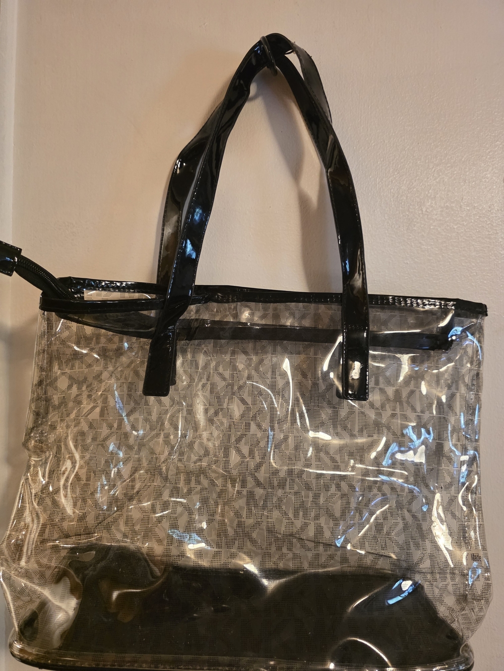 Michael Kors Clear Tote Bag with Black Trim - Women's Handbag
